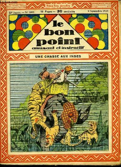 Le bon point, amusant et instructif. 22me anne, n1093 : Une chasse aux Indes.