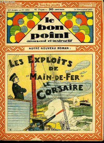 Le bon point, amusant et instructif. 22me anne, n1094 : Les exploits de Main-de-Fer, le Corsaire.