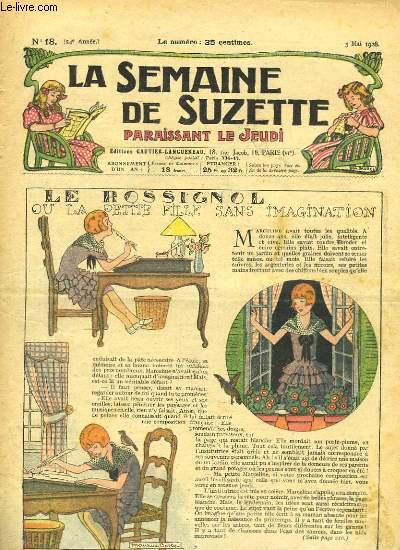 La Semaine de Suzette n°18 : Le Rossignol ou la petite fille sans imagination.