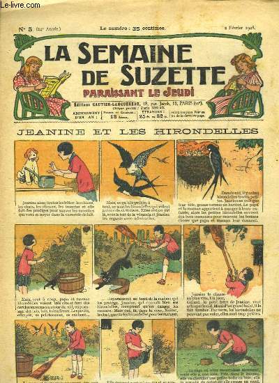 La Semaine de Suzette n°5 : Jeanine et les hirondelles.