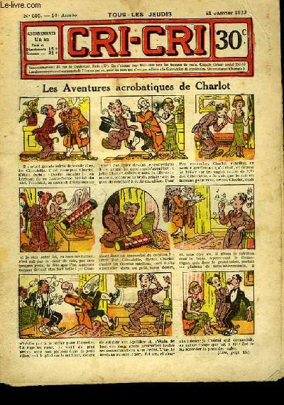 Cri-Cri n695, 15m anne : Les aventures Acrobatiques de Charlot.