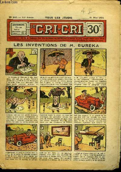 Cri-Cri n660, 14me anne : Les inventions de M. Eurka.