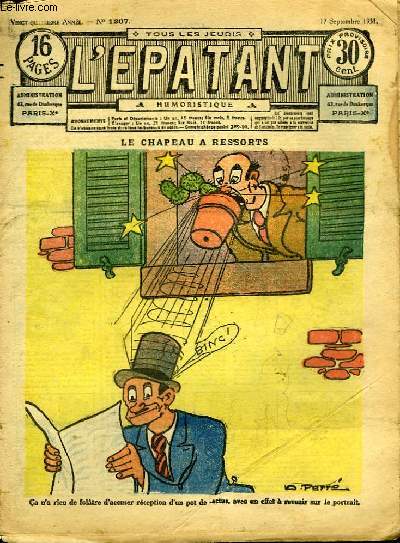L'Epatant n1207, 24me anne : Le chapeau  ressorts.