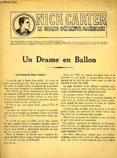 Nick Carter, le grand dtective. Un drame en ballon.