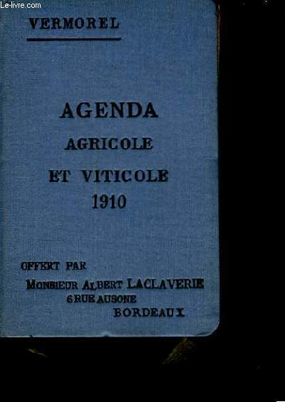 Agenda Agricole & Viticole 1910