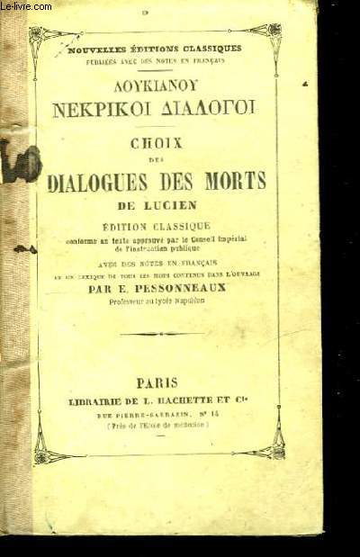 Choix des Dialogues des Morts de Lucien.