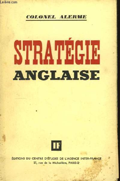 Stratgie Anglaise.