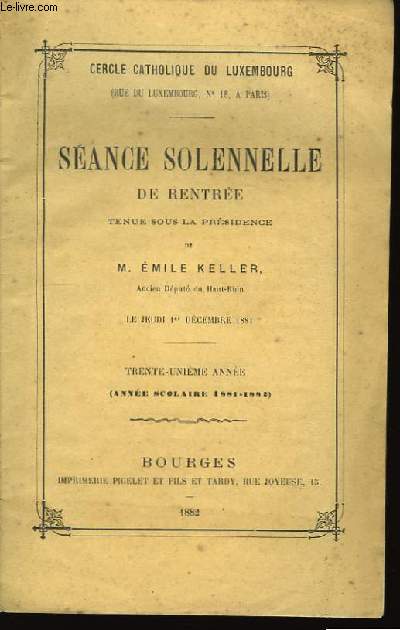 Sance Solennelle de rentre.