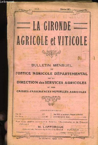 La Gironde Agricole et Viticole N3
