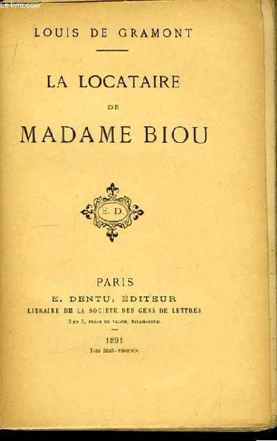 La locataire de Madame Biou