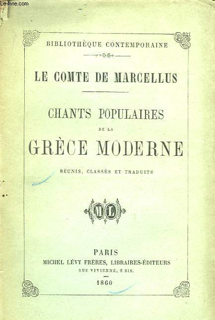 Chants Populaires de la Grce Moderne.