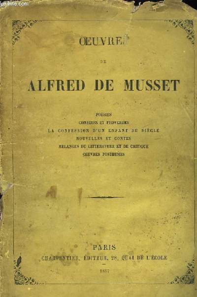 Oeuvres de Alfred de Musset.