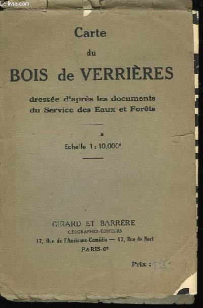 Carte du Bois de Verrires.