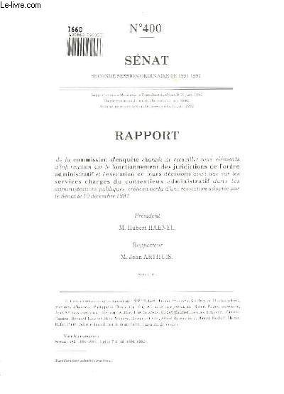 Rapport de la Commission d'Enqute, n400