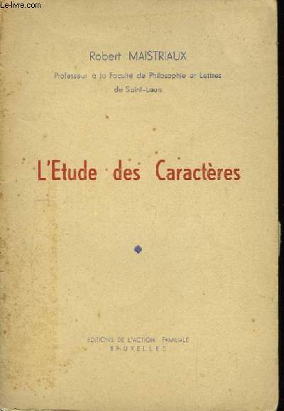 L'Etude des Caractres.