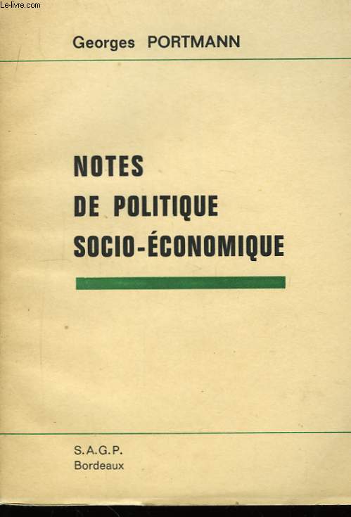 Notes de politique socio-conomique