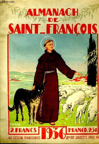 Almanach de Saint-Franois 1936