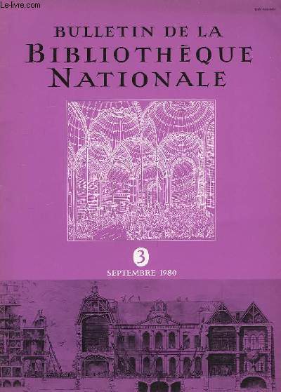 Bulletin de la Bibliothque Nationale. n3