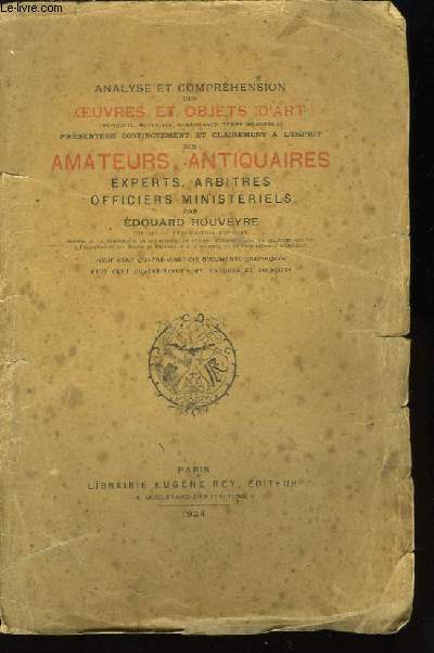 Analyse et Comprhension des Oeuvres et Objets (Antiquit, Moyen-ge, Renaissance, Temps Modernes)