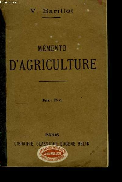 Mmento d'Agriculture.