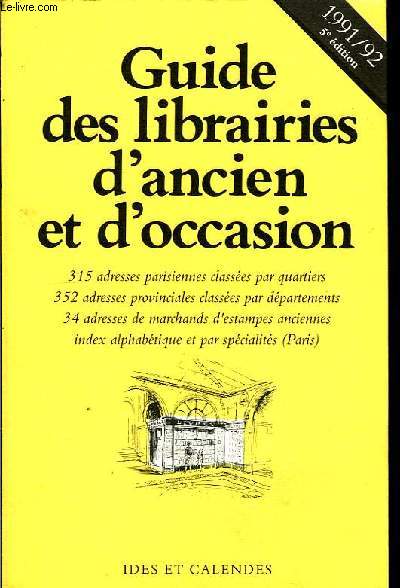 Guide des librairies d'ancien et d'occasion