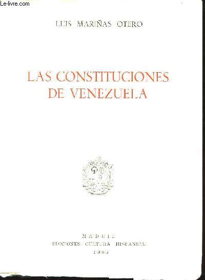Las constituciones de Venezuela.