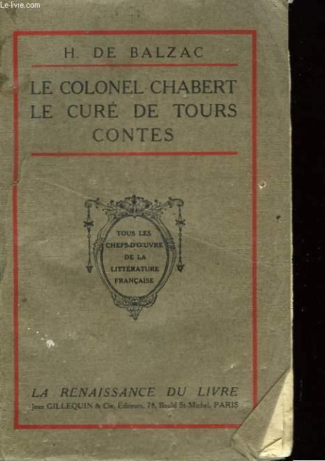 Le Colonel Chabert - Le Cur de Tour. Contes.