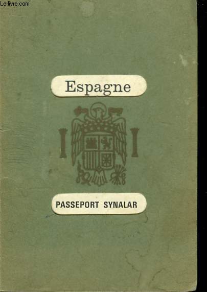 Espagne. Passeport Synalar.
