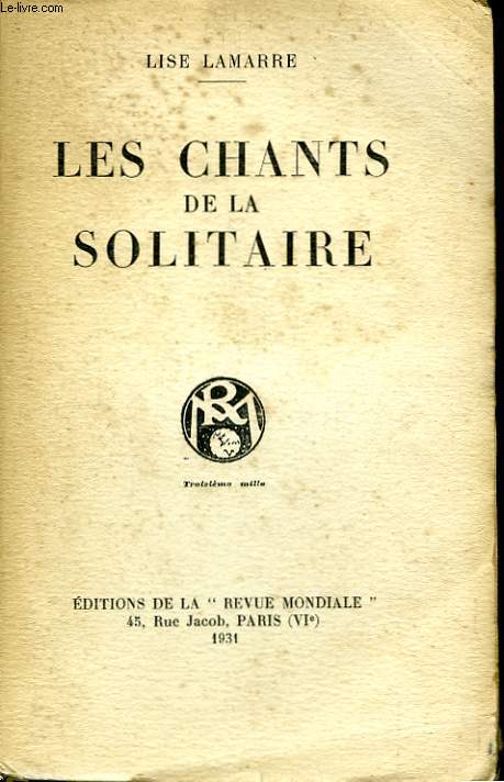 Les chants de la solitaire