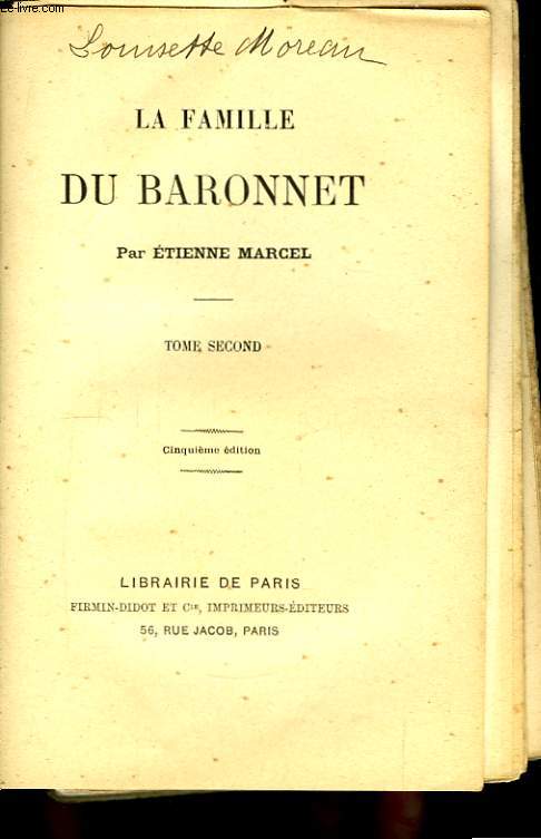 La famille du Baronnet. TOME 2nd