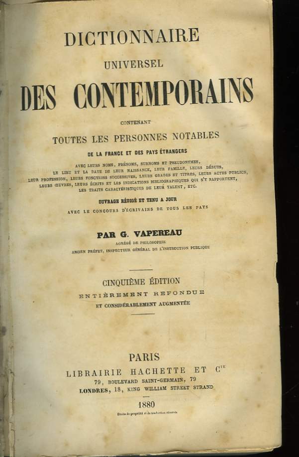 Dictionnaire Universel des Contemporains