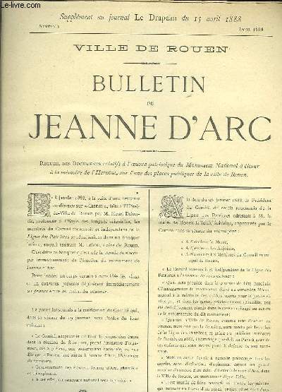 Le Drapeau. Supplment au N1, 7me anne. Bulletin de Jeanne d'Arc.