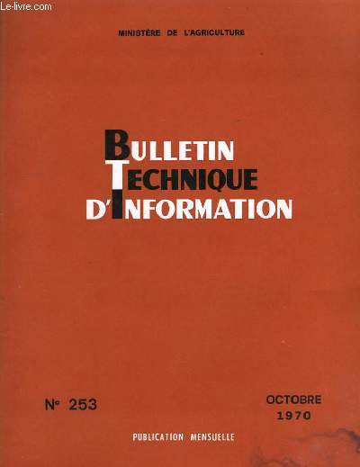 Bulletin Technique d'Information n253