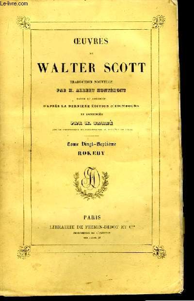 Oeuvres de Walter Scott. TOME XXVII : Rokeby