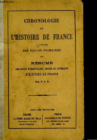 Chronologie de l'Histoire de France.