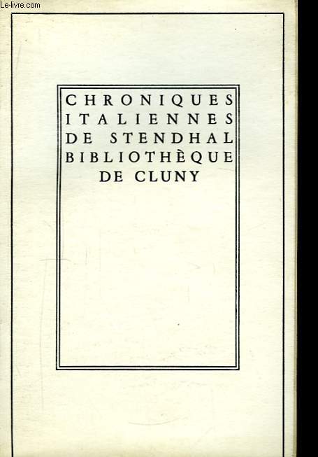 Chroniques Italiennes.