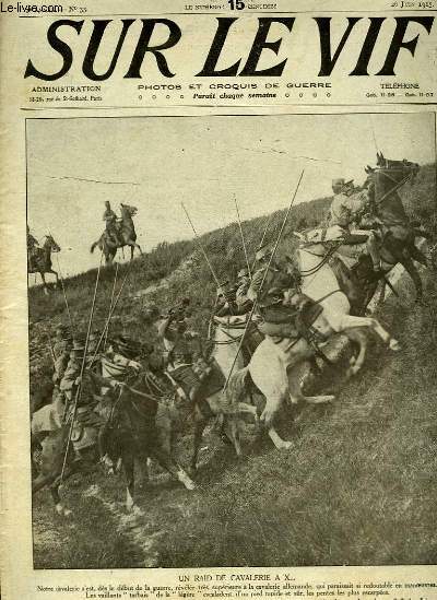 Sur le Vif. N33, 2me anne : Un raid de cavalerie