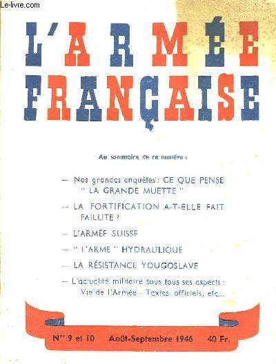 L'Arme Franaise, n9 et 10.
