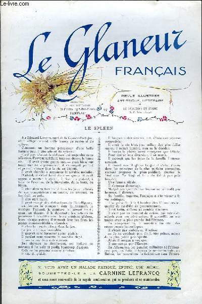 Le Glaneur Franais. Le Spleen, d'Eug. Fournier.
