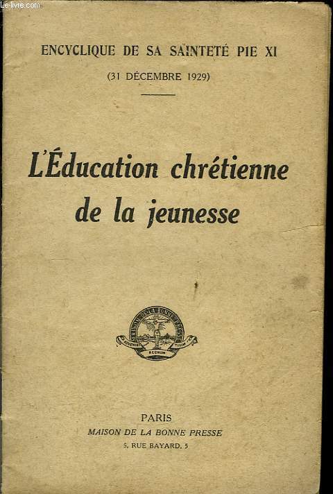 L'Education chrtienne de la jeunesse