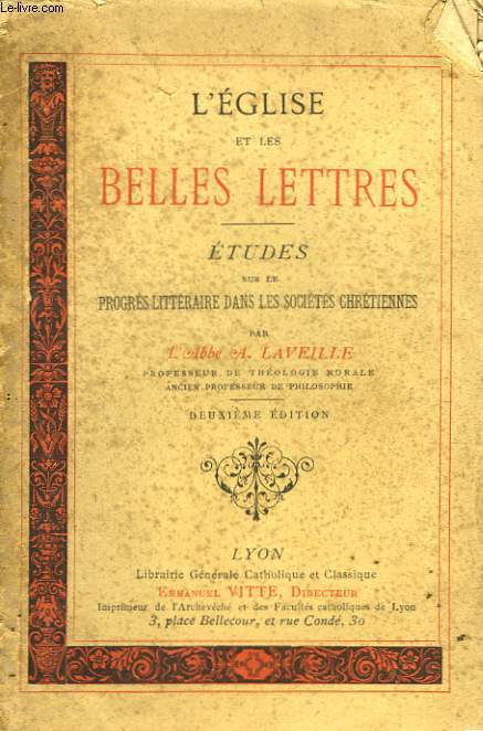 L'Eglise et les Belles Lettres.
