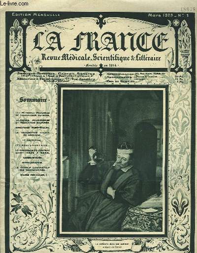 La France. Revue Mdicale, Scientifique & Littraire N1