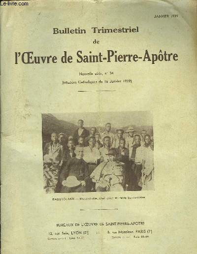 Bulletin Trimestriel de l'Oeuvre de Saint-Pierre-Aptre. N24