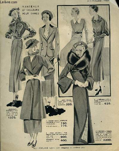Catalogue Old England, Hiver 1935 - 1936