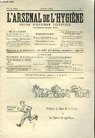 L'Arsenal de l'Hygine. N1, 6me anne : G. Pouchet.