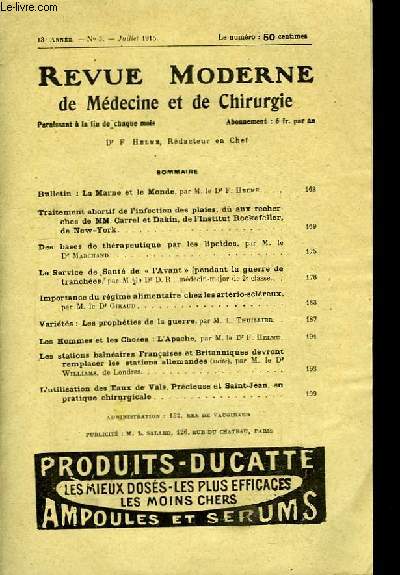 Revue Moderne de Mdecine et de Chirurgie. N5, 13me anne