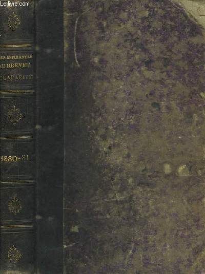 Le Moniteur des Aspirantes, au Brevet de Capacité. Année 1880 - 1881