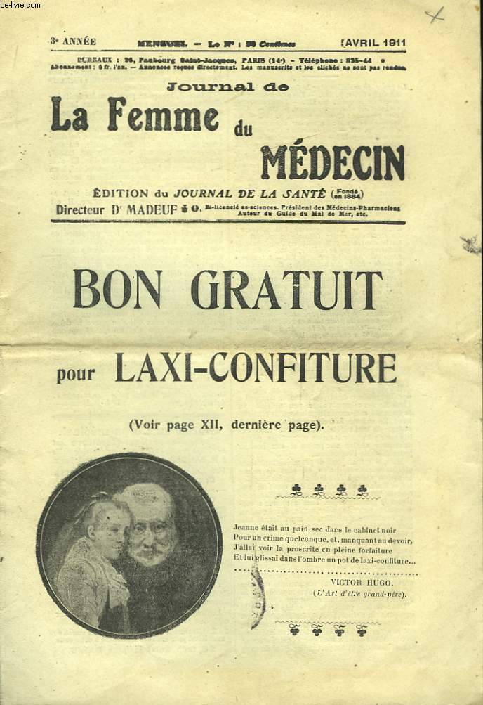 Journal de La Femme du Mdecin. N1, 3me anne.