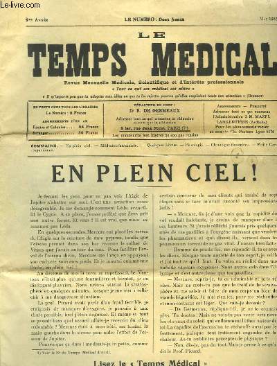 Le Temps Mdical, 9me anne : En Plein Ciel !