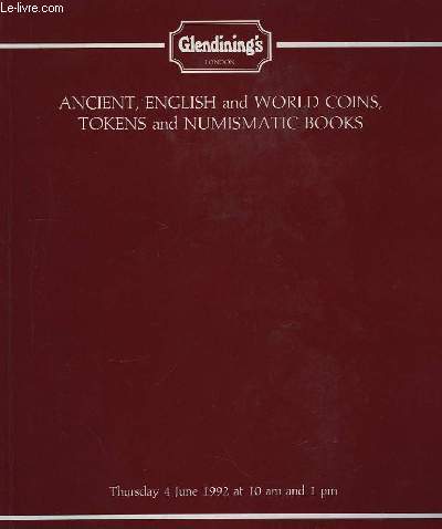Ancient, English and World Coins Tokens and Numismatic Books.